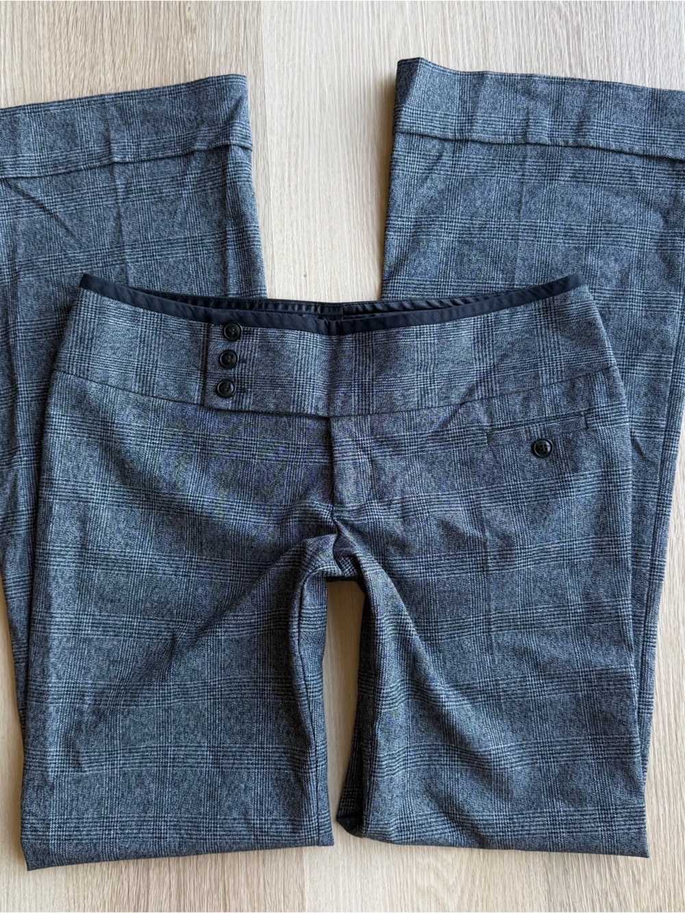 Stooshy Gray Plaid Dress Trousers Size 5